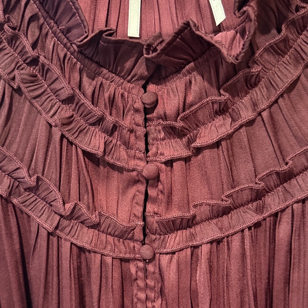 Anthropologie Shirred Peasant Blouse S - Picture 3 of 8